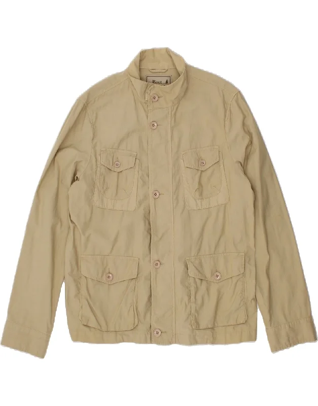 BEST COMPANY Mens Utility Jacket UK 38 Medium Beige Cotton