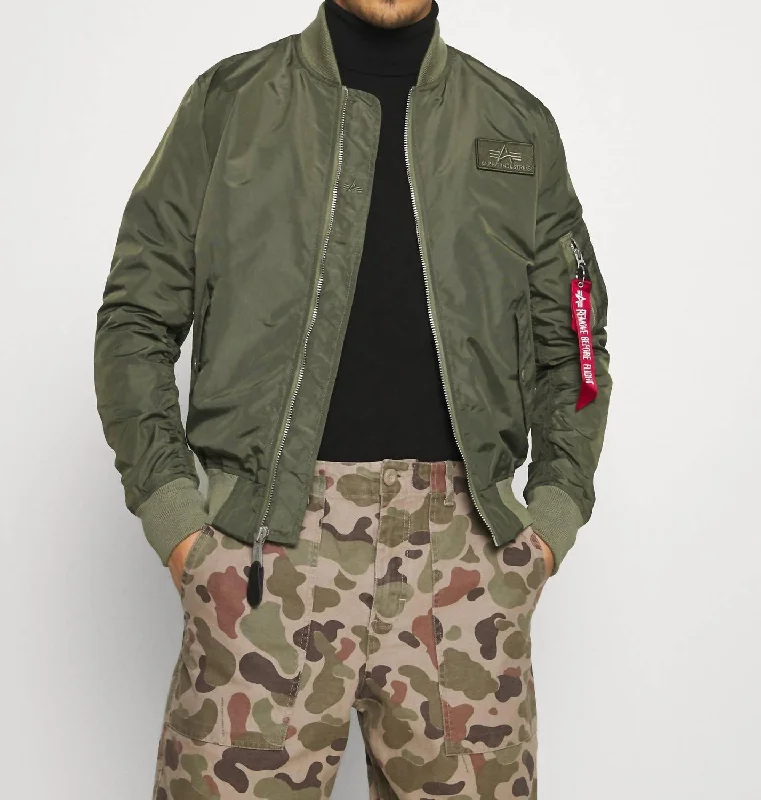 Bomber Jacket In Olive Green