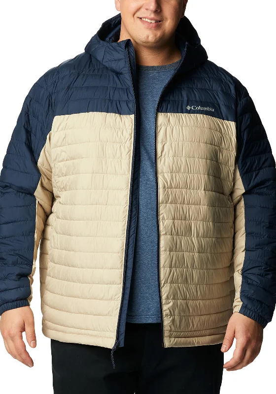 Columbia Silver Falls Hooded Padded Jacket, Ancient Fossil & Collegiate Navy