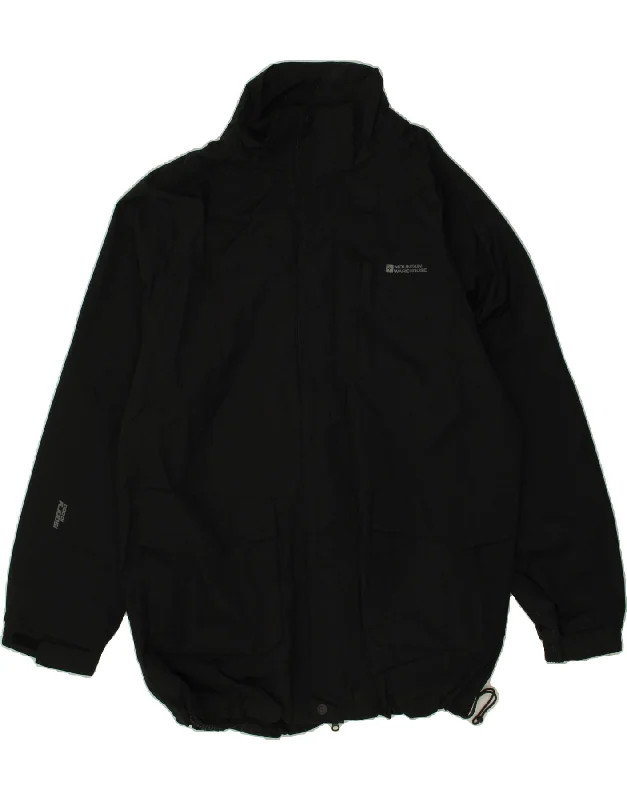 MOUNTAIN WAREHOUSE Mens Rain Jacket UK 40 Large Black Nylon