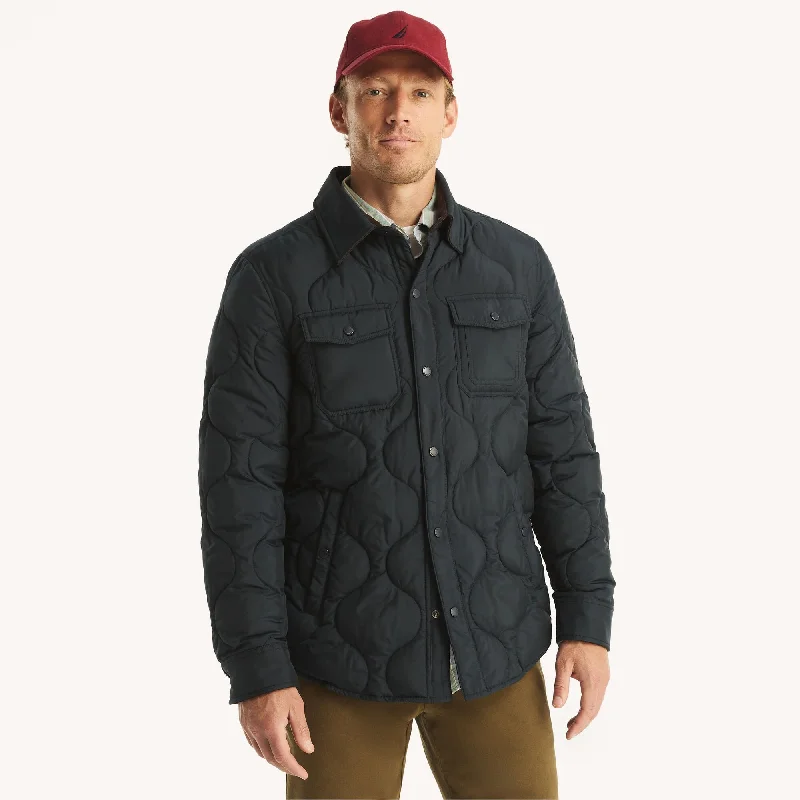 Nautica Mens Tempasphere Quilted Shirt Jacket