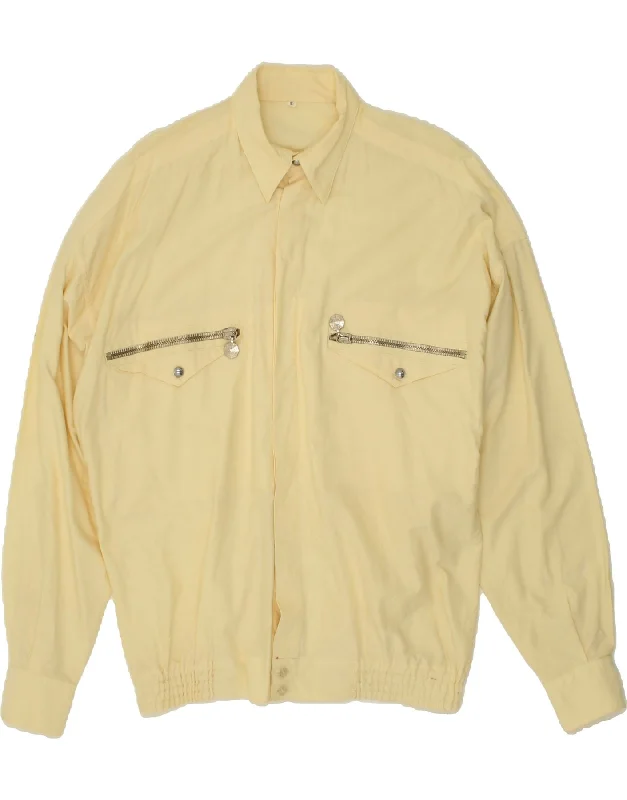 VINTAGE Mens Bomber Jacket UK 36 Small Yellow