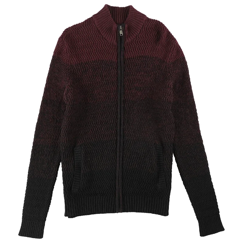 Alfani Mens Textured Ombre Cardigan Sweater