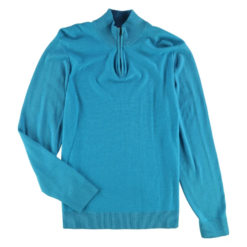 Alfani Mens Textured Pullover Sweater, Blue, Large