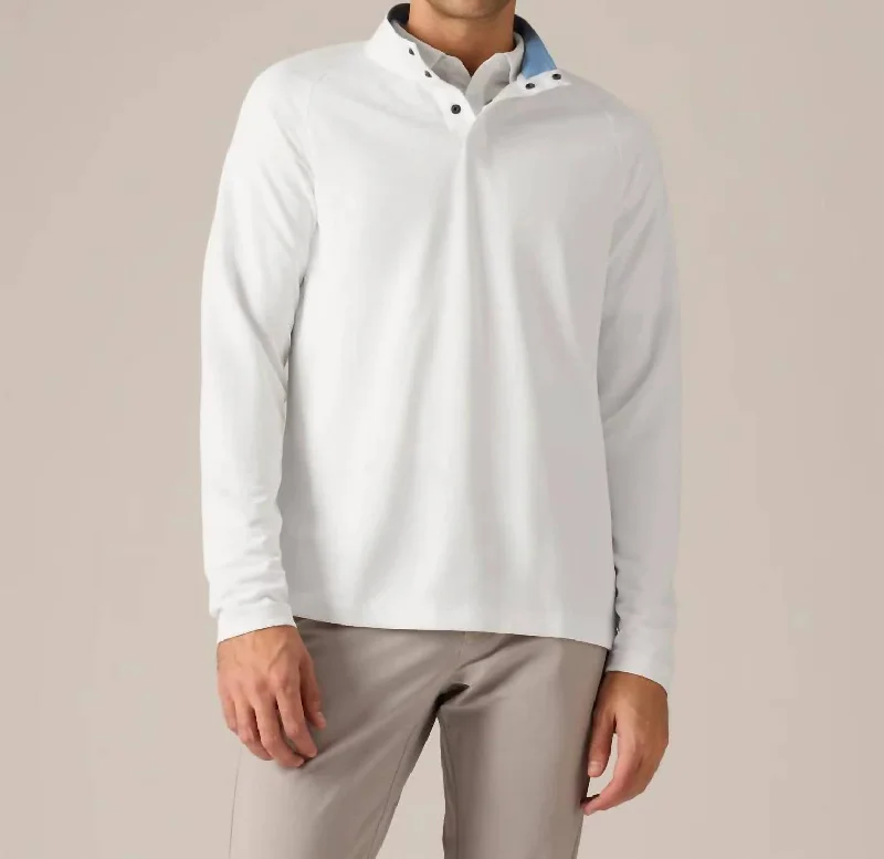 Clubhouse Pullover Sweater In Bright White