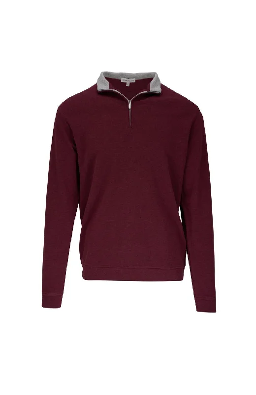 Crown Comfort Pullover Sweater In Cranberry