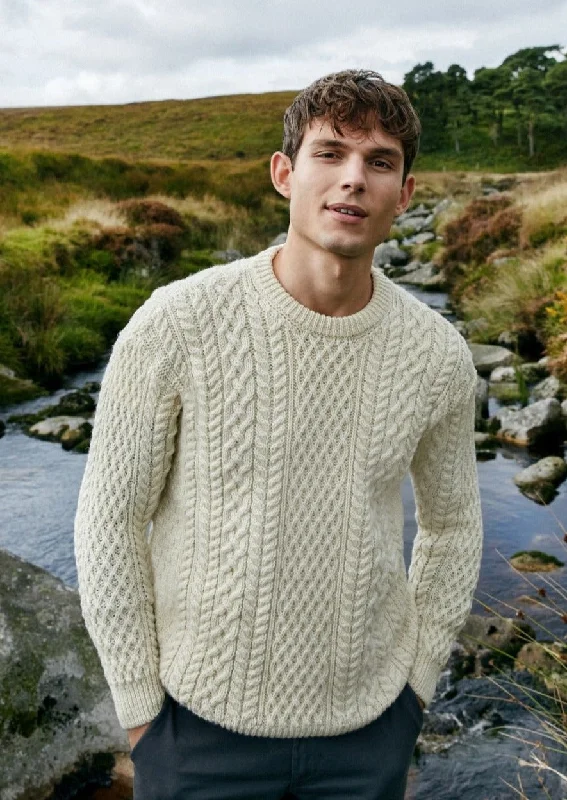 IrelandsEye Men's Cuileann Aran Sweater | Natural