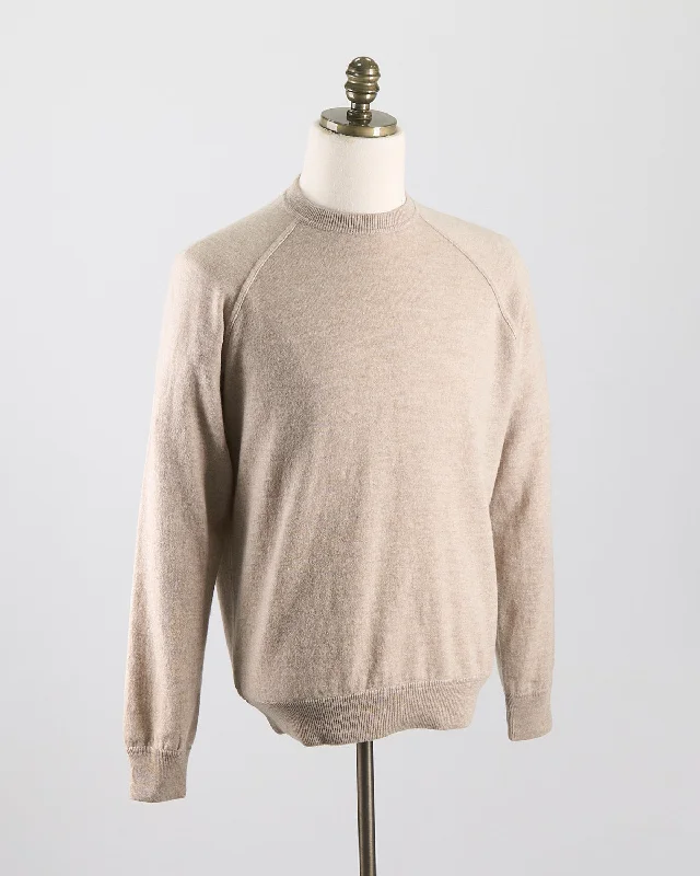 Wardrobe Staple Cashmere Blend Raglan Crewneck Casual Sweater