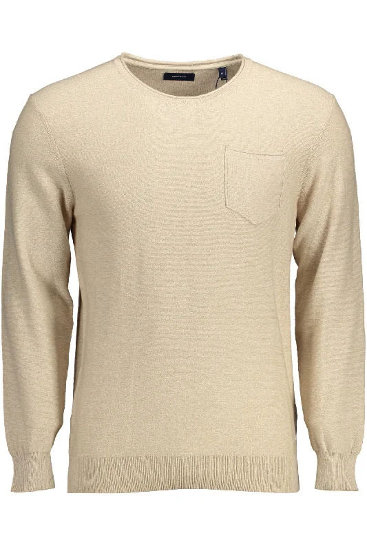 Gant Elegant  Crew-Neck Sweater with Men's Embroidery