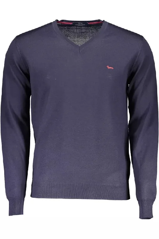 Harmont & Blaine V-Neck Woolen Elegance Sweater - Sky Men's