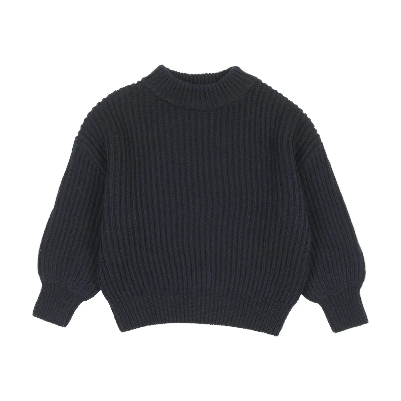 KIN & KIN NAVY RIBBED SWEATER [FINAL SALE]