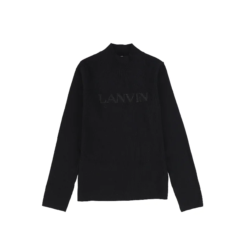 LANVIN BLACK LOGO KNIT SWEATER [FINAL SALE]