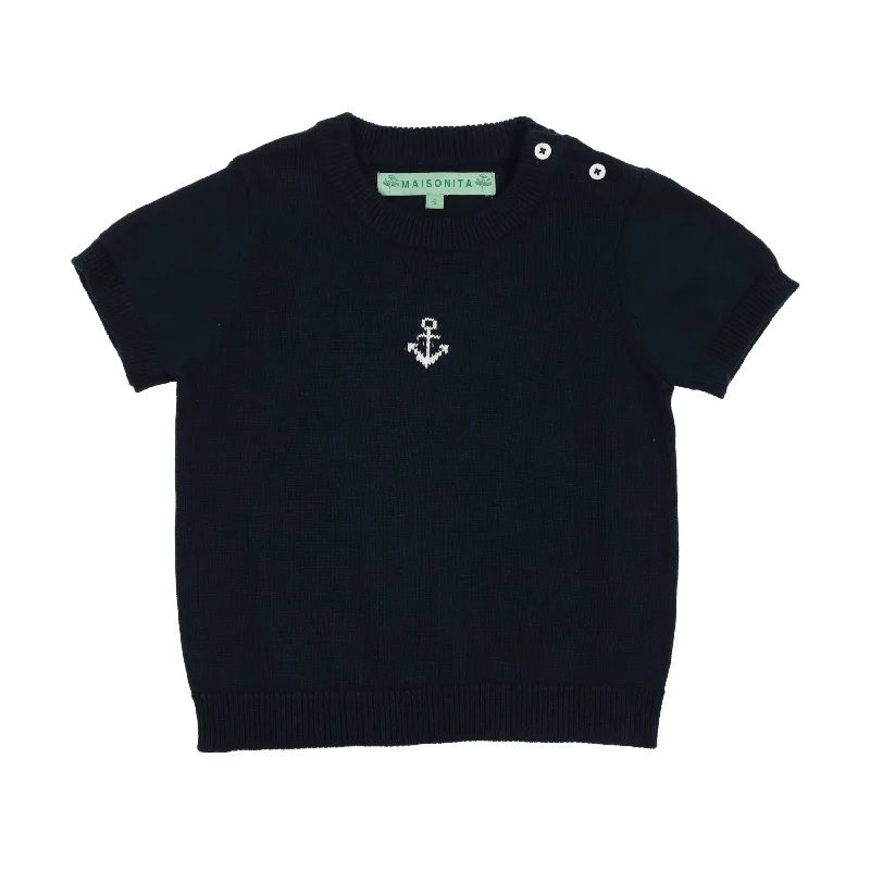 MAISONITA NAVY ANCHOR SWEATER [FINAL SALE]