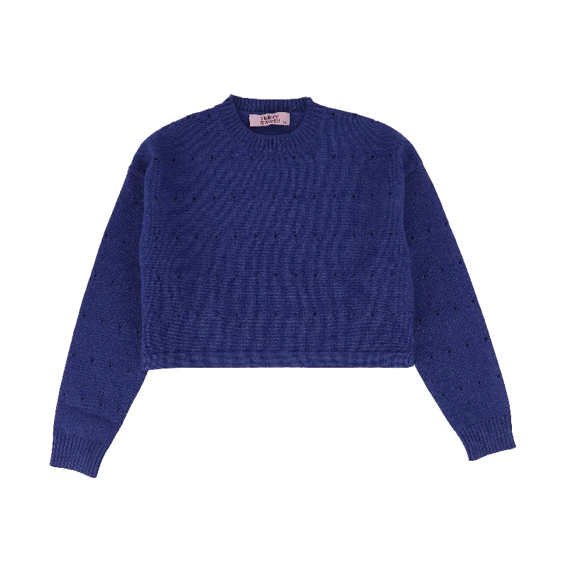 MALLORY AND MERLOT BLUE DOT SWEATER [Final Sale]