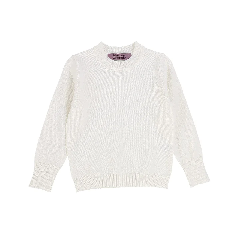 MALLORY AND MERLOT WHITE KNIT SWEATER [Final Sale]