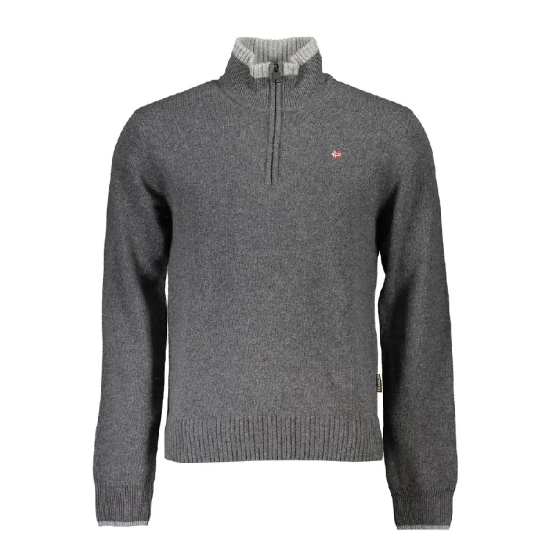 Napapijri Elegant  Half Zip Sweater with Bold Men's Accents