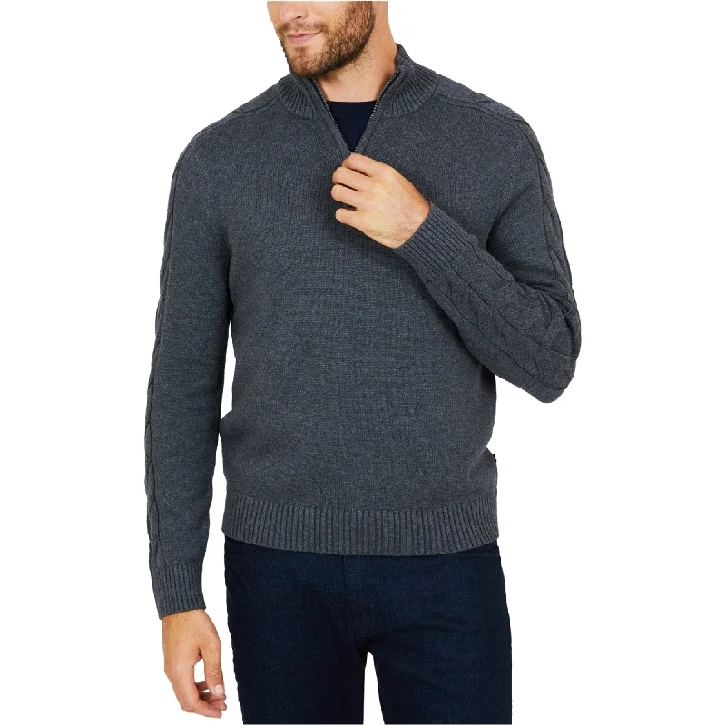 Nautica Mens Cable Sleeve Pullover Sweater