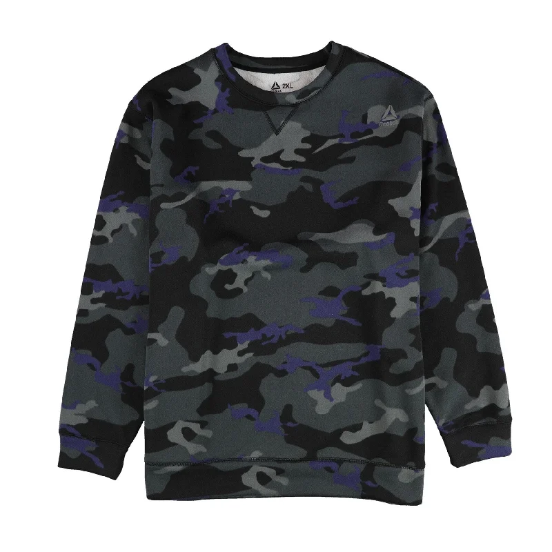 Reebok Mens Camo Fleece Pullover Sweater, Multicoloured, XX-Large