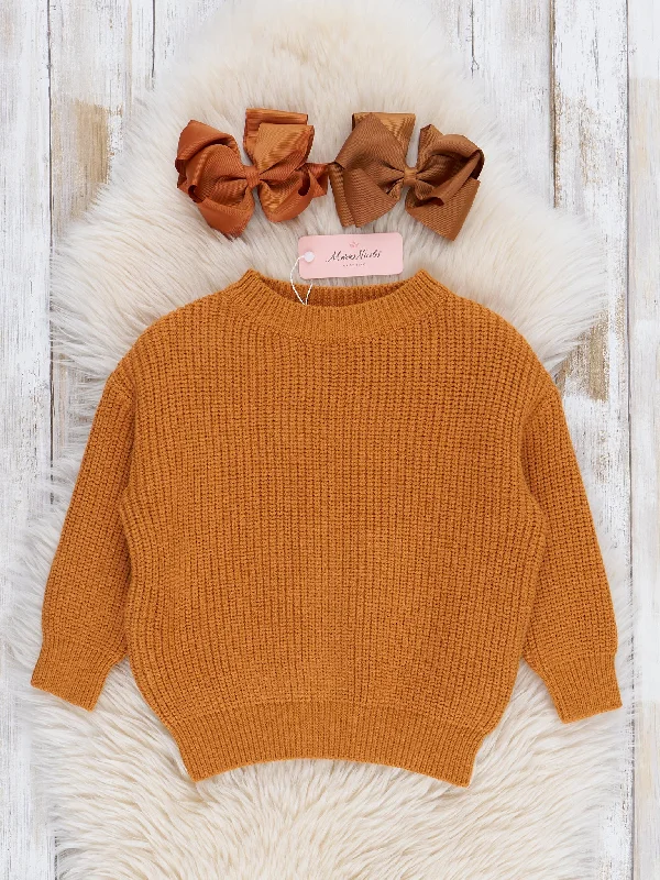 Ribbed Knit Sweater - Butterscotch