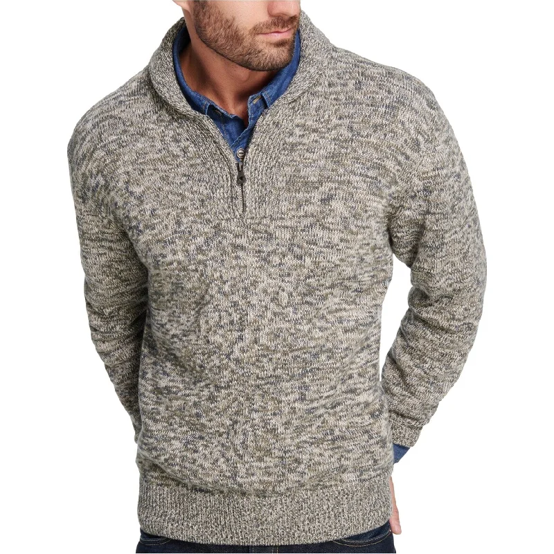 Weatherproof Mens Quarter Zip Shawl Sweater