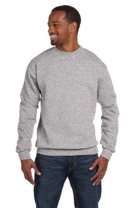 Hanes Mens EcoSmart Print Pro XP Pill Resistant Fleece Crewneck Sweatshirt - Light Steel Grey