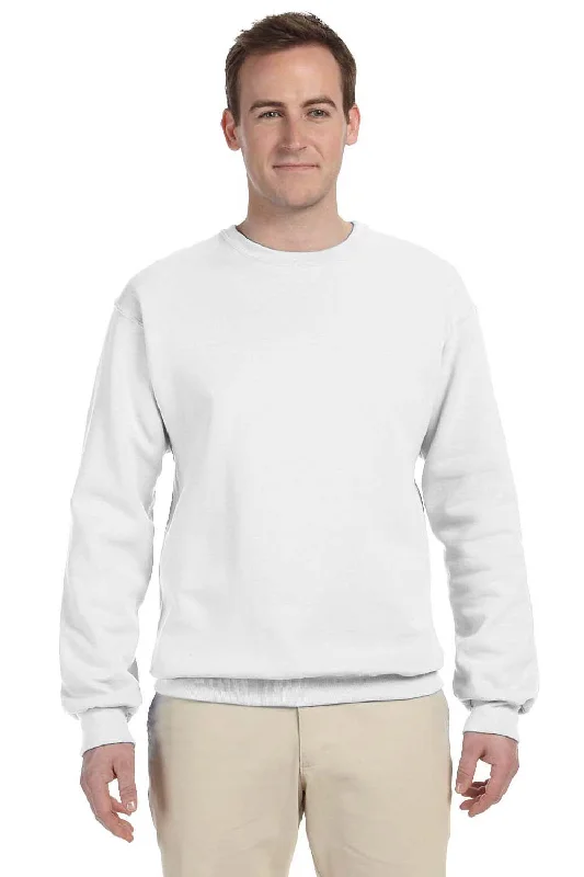 Jerzees Mens NuBlend Fleece Crewneck Sweatshirt - White